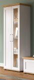 Vitrine Mirano in wei� L�rche und Eiche Artisan Landhaus Vitrinenschrank 64 x 161 cm