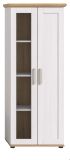 Vitrine Mirano in wei� L�rche und Eiche Artisan Landhaus Vitrinenschrank 64 x 161 cm