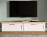 TV-Lowboard Mirano in wei� L�rche und Eiche Artisan Landhaus TV Unterteil 164 cm