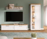 TV-Lowboard Mirano in wei� L�rche und Eiche Artisan Landhaus TV Unterteil 164 cm