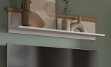 Wandboard Mirano in wei� L�rche und Eiche Artisan Landhaus Wandregal 110 cm