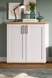 Kommode Mirano in wei� L�rche und Eiche Artisan Landhaus Highboard 84 x 88 cm