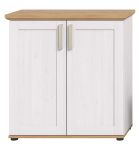Kommode Mirano in wei� L�rche und Eiche Artisan Landhaus Highboard 84 x 88 cm