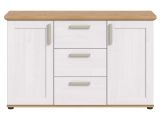 Sideboard Mirano in wei� L�rche und Eiche Artisan Landhaus Kommode 129 cm