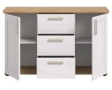 Sideboard Mirano in wei� L�rche und Eiche Artisan Landhaus Kommode 129 cm