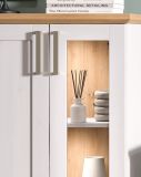 Wohnwand Mirano in wei� L�rche und Eiche Artisan Landhaus Wohnkombination 4-teilig 336 cm