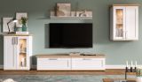 Wohnwand Mirano in wei� L�rche und Eiche Artisan Landhaus Wohnkombination 4-teilig 316 cm