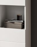 Badezimmer Kommode Larik in wei� Hochglanz Badschrank 38 x 106 cm