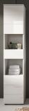 Badezimmer Hochschrank Larik in wei� Hochglanz Badschrank 38 x 190 cm