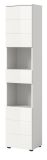 Badezimmer Hochschrank Larik in wei� Hochglanz Badschrank 38 x 190 cm