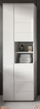 Badezimmer Hochschrank Larik in wei� Hochglanz Badschrank 60 x 190 cm
