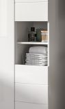 Badezimmer Hochschrank Larik in wei� Hochglanz Badschrank 60 x 190 cm