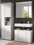 Badezimmer Hochschrank Larik in wei� Hochglanz Badschrank 60 x 190 cm