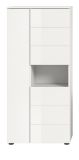 Badezimmer Midischrank Larik in wei� Hochglanz Badschrank 60 x 131 cm
