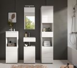 Badm�bel Set 4-teilig Larik in wei� Hochglanz Badkombination 144 x 190 cm