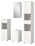 Badm�bel Set 4-teilig Larik in wei� Hochglanz Badkombination 144 x 190 cm