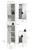 Badm�bel Set 3-teilig Larik in wei� Hochglanz Badkombination 91 x 190 cm