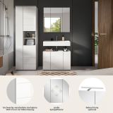 Badm�bel Set 3-teilig Larik in wei� Hochglanz Badkombination 157 x 190 cm