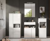 Badm�bel Set 4-teilig Larik in wei� Hochglanz Badkombination 188 x 190 cm