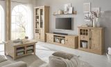 Vitrine Dorset in Eiche Gold Landhaus Vitrinenschrank 105 x 214 cm, Soft-Close