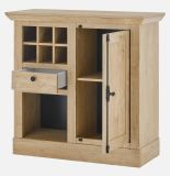 Wohnwand Dorset in Eiche Gold Landhaus Wohnkombination 4-teilig 382 cm, Soft-Close