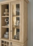 Wohnwand Dorset in Eiche Gold Landhaus Wohnkombination 4-teilig 382 cm, Soft-Close