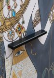 Schuhschrank Logu in Samt Bergonzoli Druck 74 x 182 cm, aufklappbar f�r 30 Paar Schuhe