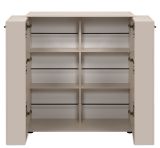 Schuhschrank Logu in Samt Bergonzoli Druck 100 x 110 cm, aufklappbar f�r 24 Paar Schuhe