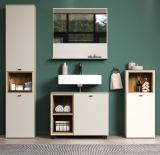 Badezimmer Spiegel Jardins in Kaschmir / Sand, Badspiegel mit Ablage 80 x 74 cm