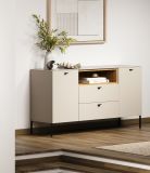 Sideboard Jardins in Kaschmir / Sand und Evoke Eiche, Kommode 154 cm mit Soft-Close