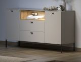 Sideboard Jardins in Kaschmir / Sand und Evoke Eiche, Kommode 154 cm mit Soft-Close