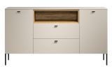 Sideboard Jardins in Kaschmir / Sand und Evoke Eiche, Kommode 154 cm mit Soft-Close