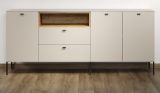Sideboard Jardins in Kaschmir / Sand und Eiche, Kommode 197 cm mit Soft-Close