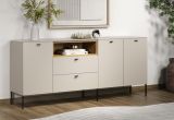 Sideboard Jardins in Kaschmir / Sand und Eiche, Kommode 197 cm mit Soft-Close