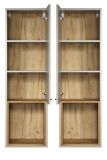 Wohnwand Jardins in Kaschmir Sand und Evoke Eiche, Set 4-teilig 250 x 210 cm mit Soft-Close