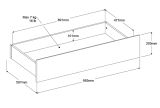 Parisot Stauraumbett Escale4 in Eiche japanisch Bett Liegefl�che 180 x 200 cm
