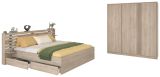 Parisot Schlafzimmer komplett Set Escale28 in Eiche japanisch Bett 180 x 200 cm