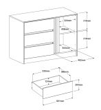 Parisot Schlafzimmer komplett Set Escale29 in Eiche japanisch Bett 180 x 200 cm