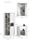 Badm�bel Set 3-teilig Larik in wei� Hochglanz Badkombination 135 x 190 cm