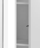Badezimmer Hochschrank Glide in wei� Hochglanz, H�ngeschrank 30 x 119 cm mit Push-Open
