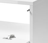 Waschbeckenunterschrank Glide in wei� Hochglanz und Eiche 60 cm