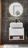 Badezimmer Spiegel Glide mit LED Beleuchtung und Touchschalter, rund � 60 cm