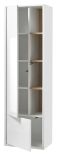 Badm�bel Set Glide in wei� Hochglanz und Eiche mit Waschbecken und LED Beleuchtung 195 x 190 cm