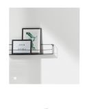 Badm�bel Set 3-teilig Glide in wei� Hochglanz und grau mit LED Beleuchtung 100 x 190 cm