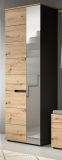 Garderobe Set 4-teilig Cooper in Artisan Eiche und Basalt Grau 220 cm, Soft-Close
