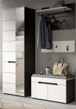 Garderobenschrank Cooper in Wei� und Grau 65 x 190 cm mit variabler Inneneinteilung, Soft-Close