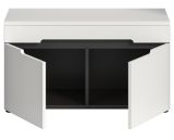 Garderobe Sitzbank Cooper in Wei� und Grau Garderobenbank 80 cm, Soft-Close