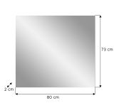 Garderobenspiegel Cooper Basalt Grau, Wandspiegel 80 cm