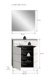 Garderobe Set 2-teilig Cooper in wei� und grau Schuhkommode und Spiegel, Soft-Close