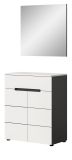 Garderobe Set 2-teilig Cooper in wei� und grau Schuhkommode und Spiegel, Soft-Close